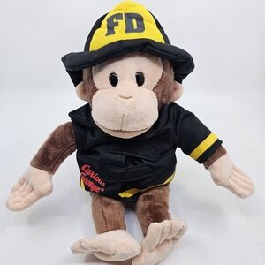 Gund Curious George Plush Stuffed Animal Fire Fighter Suit 12 Inch